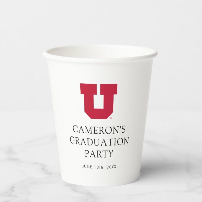 University of Utah Graduation Paper Cups (Front)