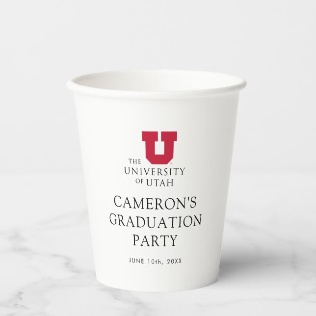 University of Utah Graduation Paper Cups (Front)