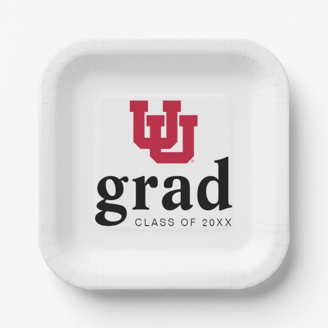 University of Utah Graduation Paper Plates (Front)