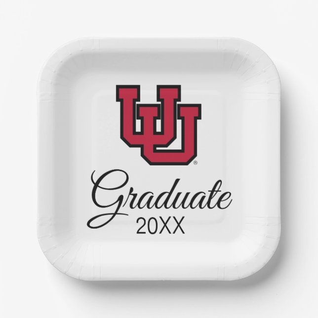 University of Utah Graduation Paper Plates (Front)
