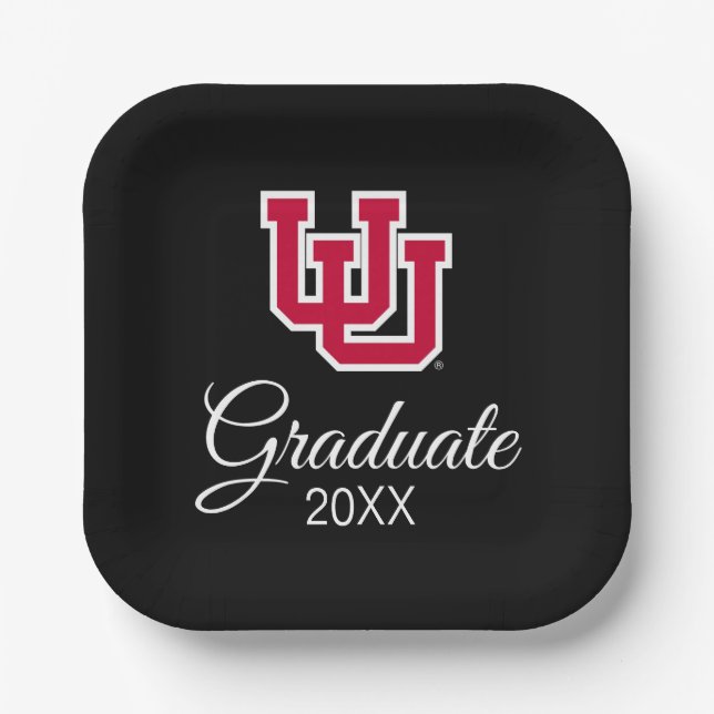 University of Utah Graduation Paper Plates (Front)