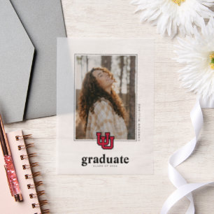 University of Utah Graduation Vellum Invitations