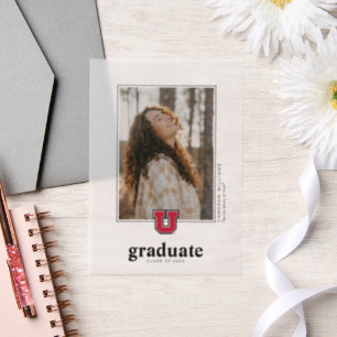 University of Utah Graduation Vellum Invitations