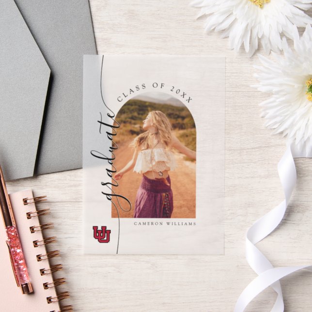 University of Utah Graduation Vellum Invitations (Wedding)