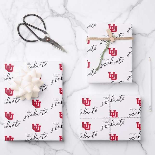 University of Utah Graduation Wrapping Paper Sheets (Front)