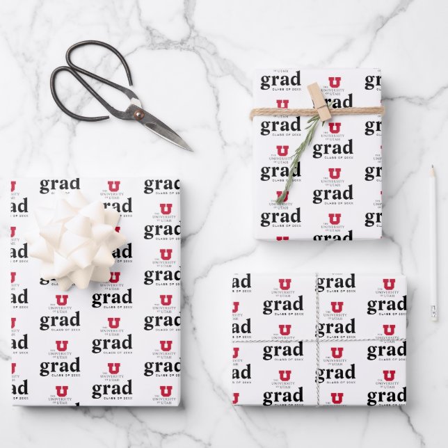 University of Utah Graduation Wrapping Paper Sheets (Front)