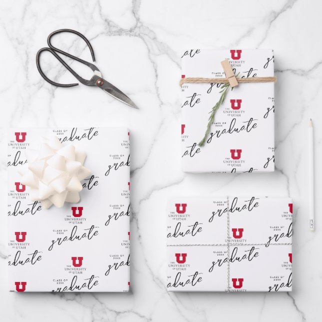 University of Utah Graduation Wrapping Paper Sheets (Front)