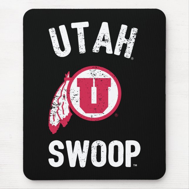 University of Utah | Retro Swoop Mouse Pad (Front)