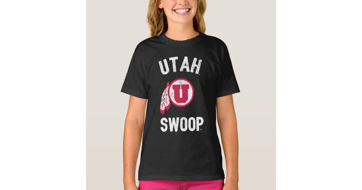 University of Utah | Retro Swoop T-Shirt | Zazzle