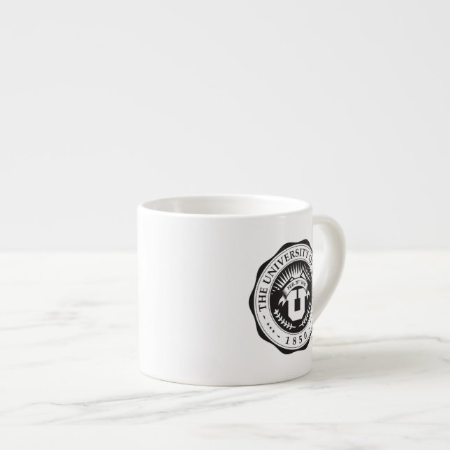 University of Utah Seal Espresso Cup (Front Right)