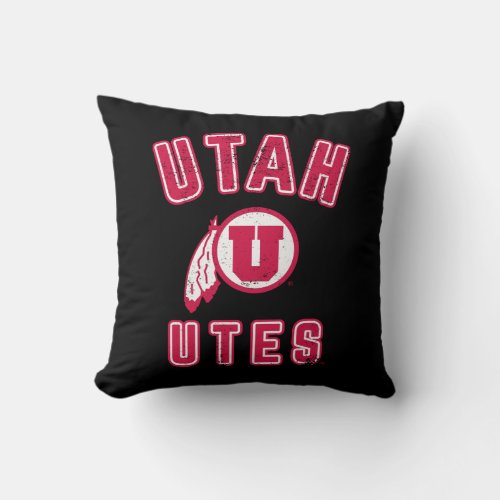 University of Utah  Utes _ Vintage Throw Pillow