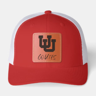 University of Utah UU "GO UTES" Leather Patch Hat