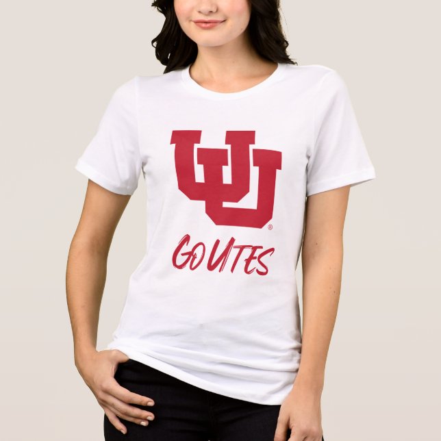 University of Utah UU "GO UTES" Tri-Blend Shirt (Front)