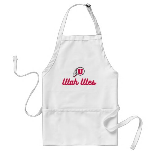 University of Utah  Vintage Script Utes Adult Apron