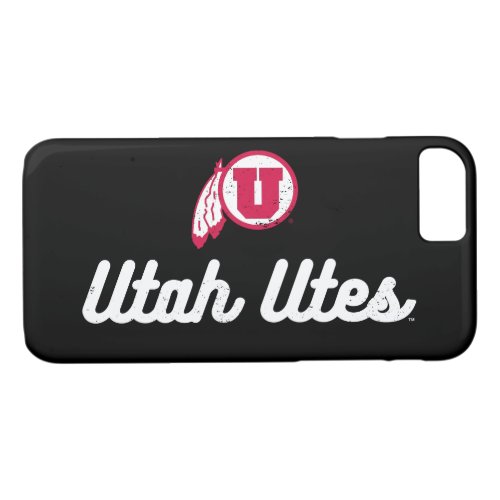 University of Utah  Vintage Script Utes iPhone 87 Case