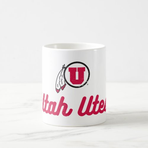 University of Utah  Vintage Script Utes Coffee Mug