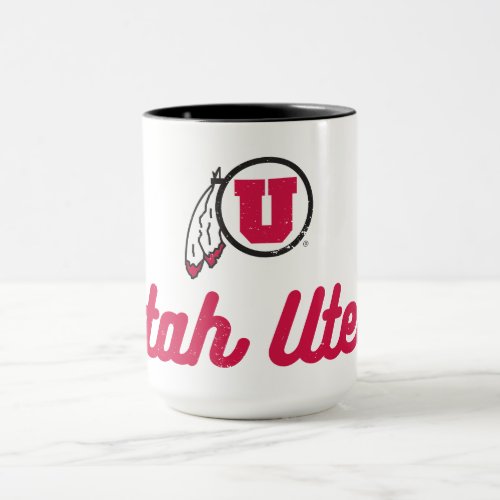 University of Utah  Vintage Script Utes Mug