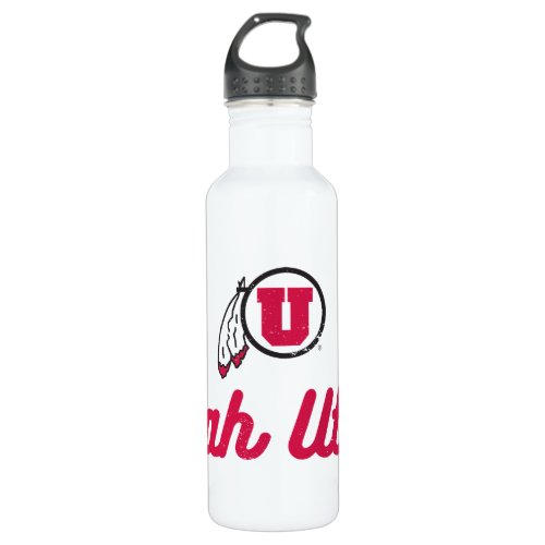 University of Utah  Vintage Script Utes Stainless Steel Water Bottle