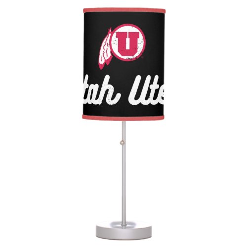 University of Utah  Vintage Script Utes Table Lamp