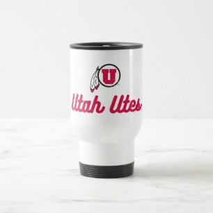 University of Utah Vintage Script Utes Travel Mug