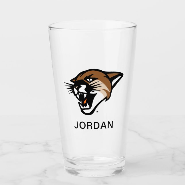 University of Vermont Catamount Glass (Front)