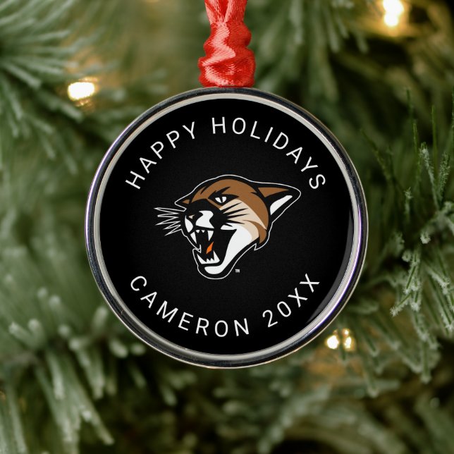 University of Vermont Catamount Metal Ornament (Tree)