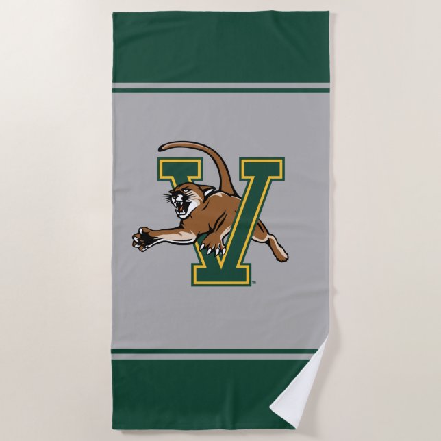 University of Vermont Catamount V Beach Towel (Front)
