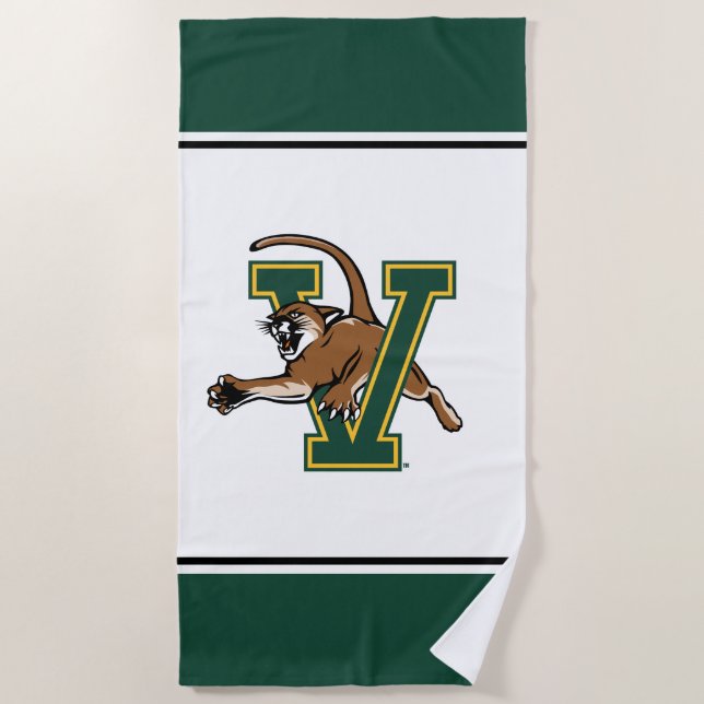 University of Vermont Catamount V Beach Towel (Front)