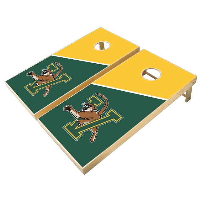 University of Vermont Catamount V Cornhole Set (Angled)
