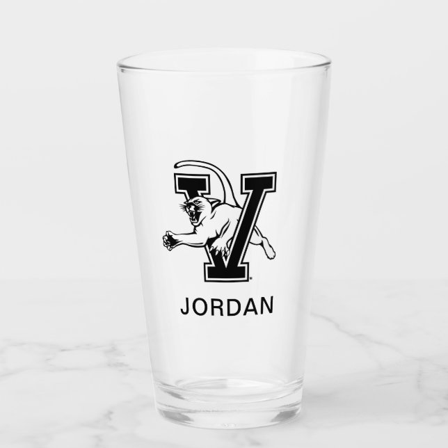 University of Vermont Catamount V Glass (Front)