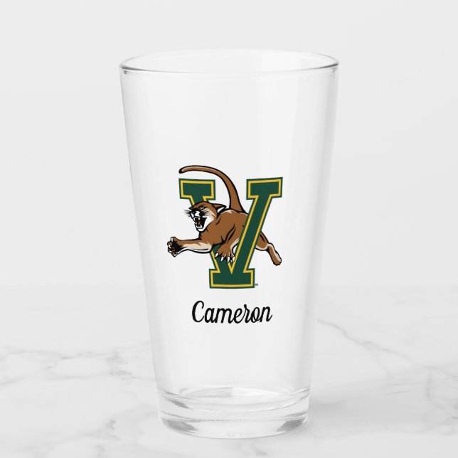 University of Vermont Catamount V Glass (Front)