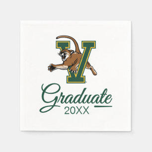 University of Vermont Catamount V Graduation Napkins