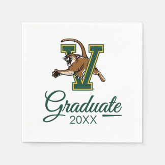 University of Vermont Catamount V Graduation Napkins