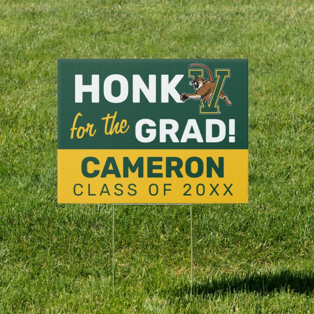 University of Vermont Catamount V Graduation Sign (Insitu)