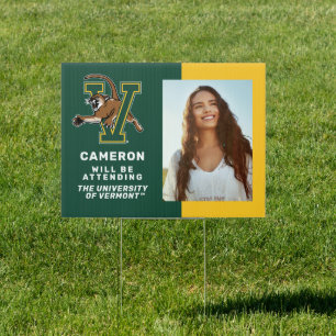 University of Vermont Catamount V Graduation Sign