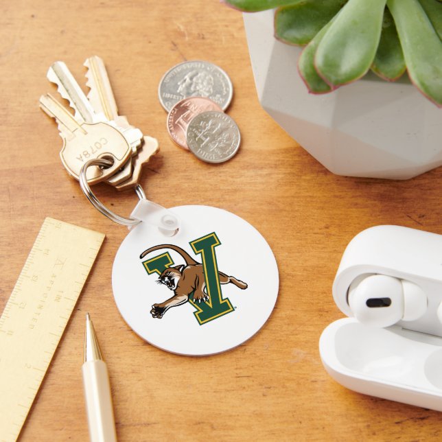 University of Vermont Catamount V Keychain (Desk)