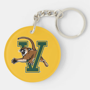 University of Vermont Catamount V Keychain
