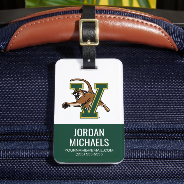 University of Vermont Catamount V Luggage Tag (Front Insitu 2)