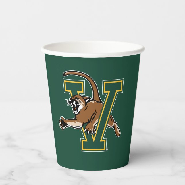 University of Vermont Catamount V Paper Cups (Back)