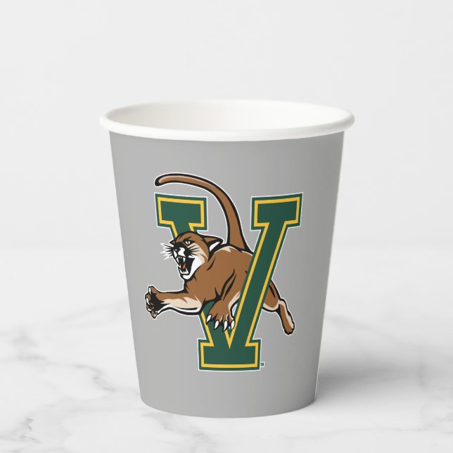 University of Vermont Catamount V Paper Cups (Back)