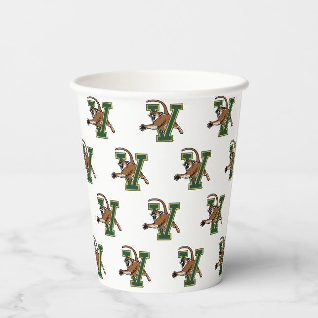University of Vermont Catamount V Paper Cups (Back)