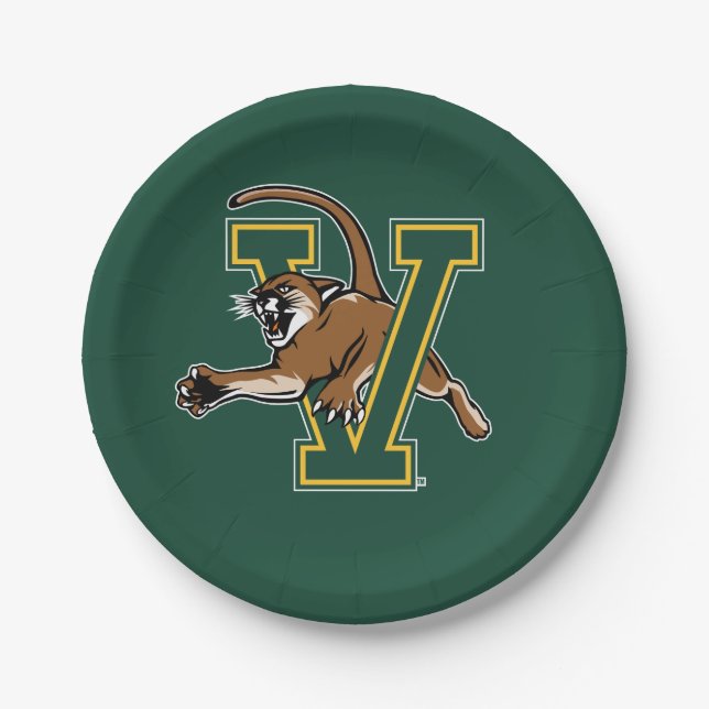 University of Vermont Catamount V Paper Plates (Front)