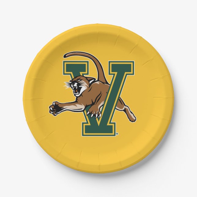 University of Vermont Catamount V Paper Plates (Front)