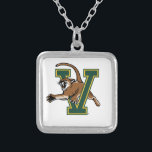 University of Vermont Catamount V Silver Plated Necklace<br><div class="desc">Check out these University of Vermont designs! Show off your Catamount pride with these new University products. These make the perfect gifts for the UVM student,  alumni,  family,  friend or fan in your life. All of these Zazzle products are customizable with your name,  class year,  or club. Go Catamounts!</div>