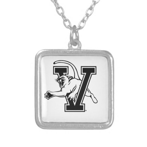 University of Vermont Catamount V Silver Plated Necklace