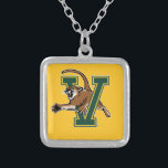 University of Vermont Catamount V Silver Plated Necklace<br><div class="desc">Check out these University of Vermont designs! Show off your Catamount pride with these new University products. These make the perfect gifts for the UVM student,  alumni,  family,  friend or fan in your life. All of these Zazzle products are customizable with your name,  class year,  or club. Go Catamounts!</div>
