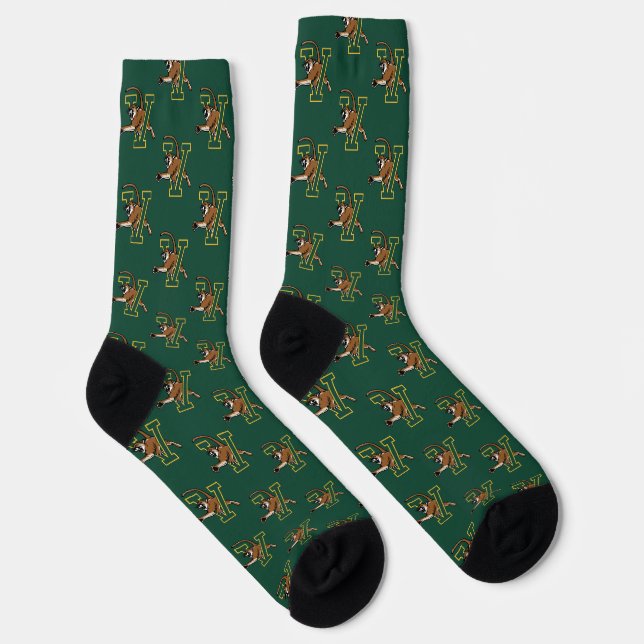 University of Vermont Catamount V Socks (Right)