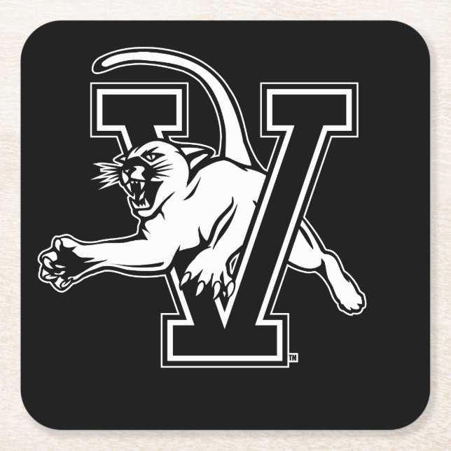 University of Vermont Catamount V Square Paper Coaster (Front)