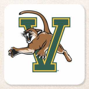University of Vermont Catamount V Square Paper Coaster