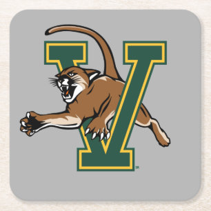 University of Vermont Catamount V Square Paper Coaster